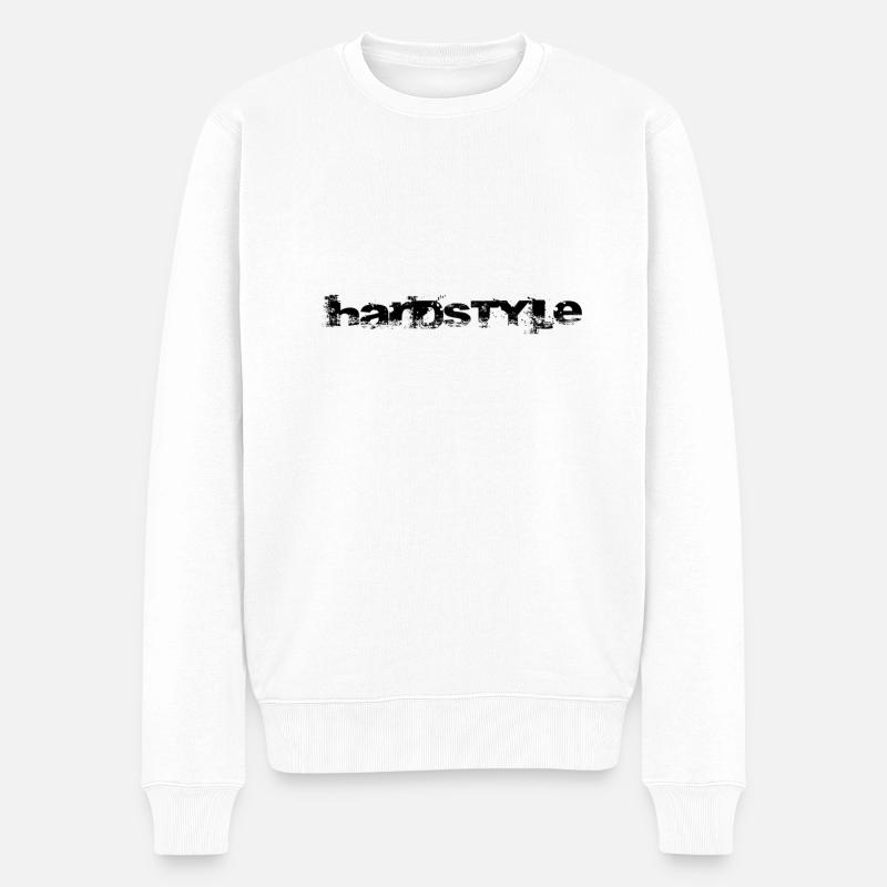 Hardstyle - Männer Premium Bio Pullover - Weiß