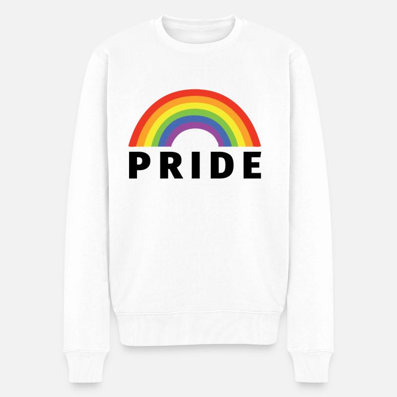 Pride - Männer Premium Bio Pullover - Weiß