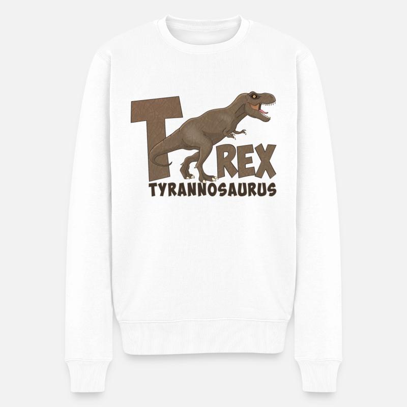 Image du dangereux Tyrannosaurus Rex - Pull Premium bio Homme - blanc
