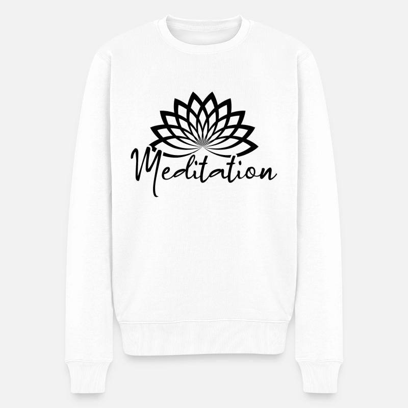 Méditation - Pull Premium bio Homme - blanc