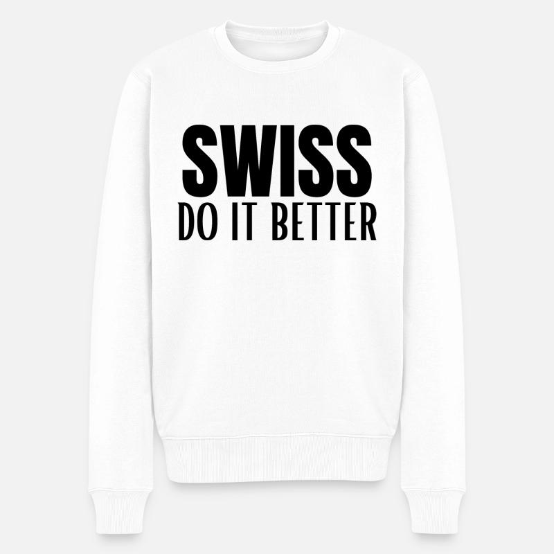 swiss do it better - Männer Premium Bio Pullover - Weiß