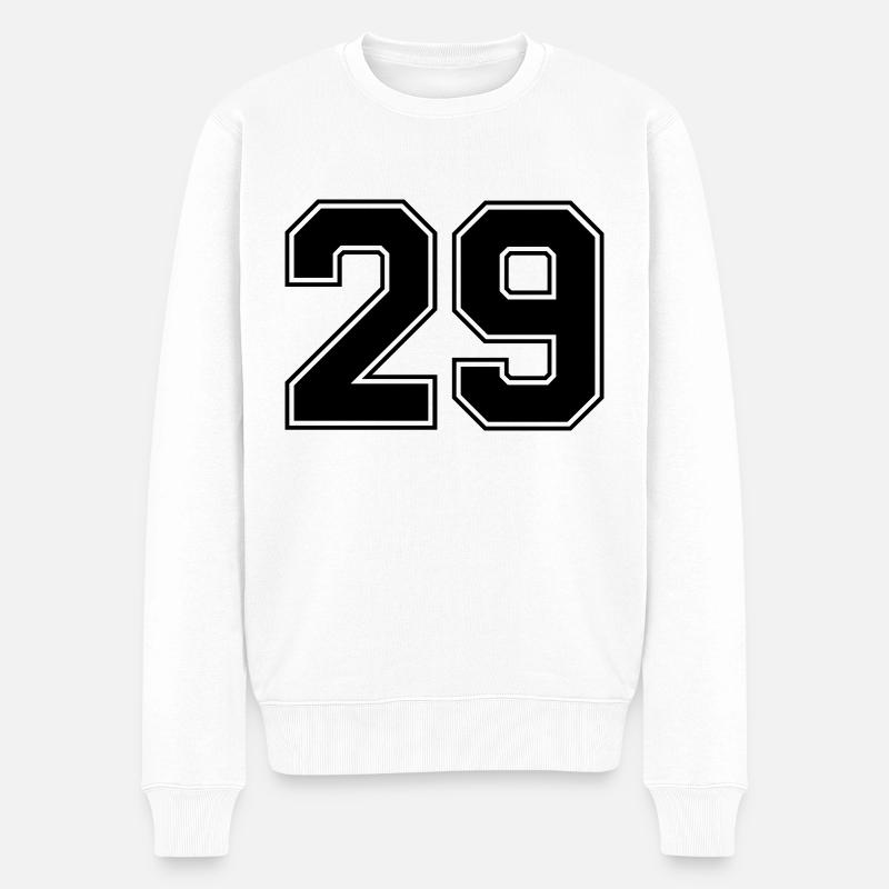 29 - Männer Premium Bio Pullover - Weiß