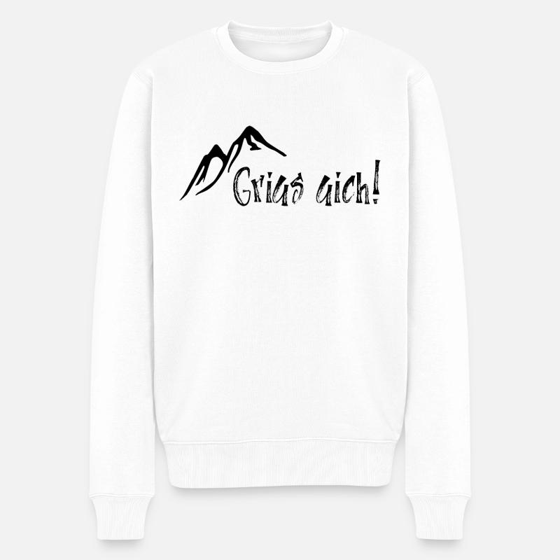 Grias aich! - Männer Premium Bio Pullover - Weiß