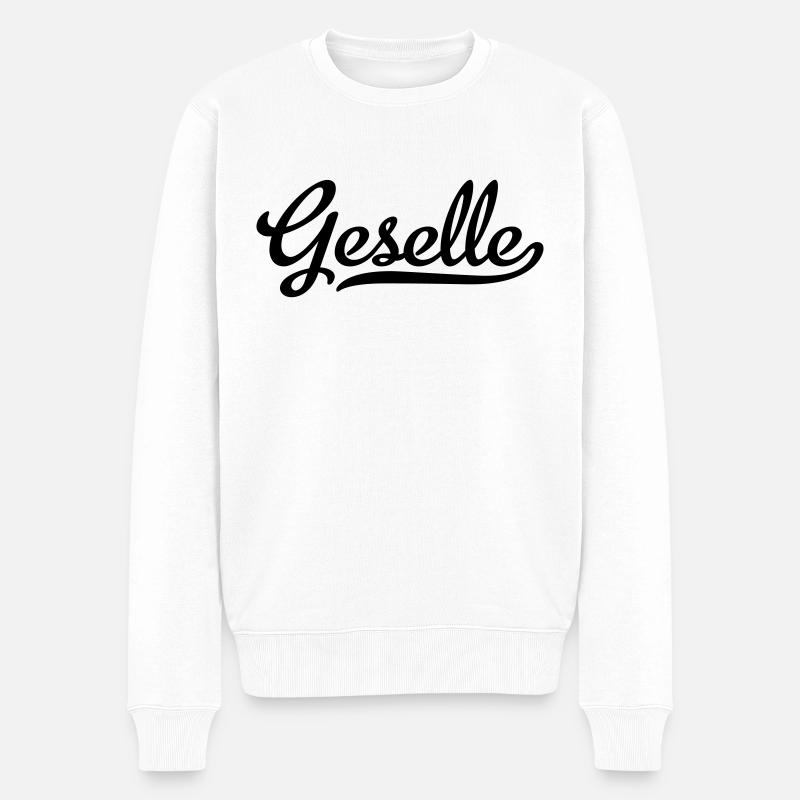 Geselle - Männer Premium Bio Pullover - Weiß