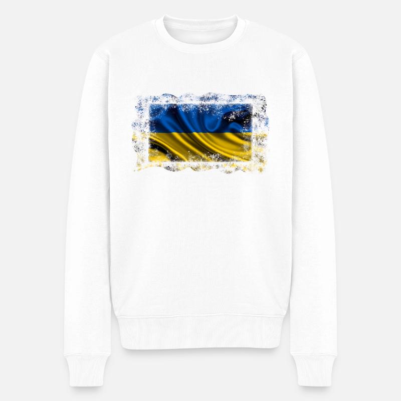 Ukraine - Pull Premium bio Homme - blanc