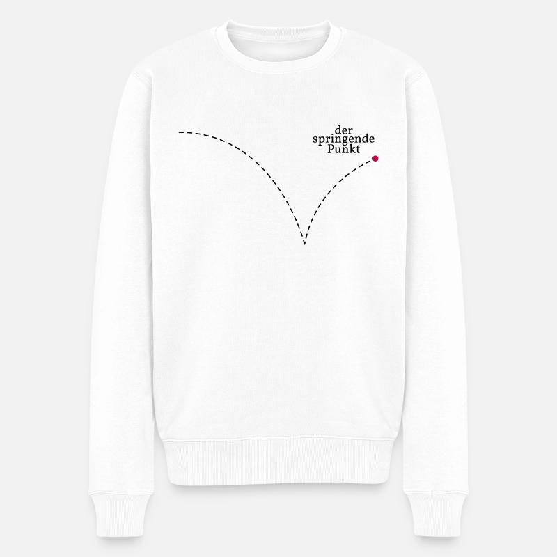 Der springende Punkt - Männer Premium Bio Pullover - Weiß