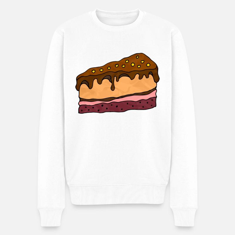 Kuchen - Männer Premium Bio Pullover - Weiß