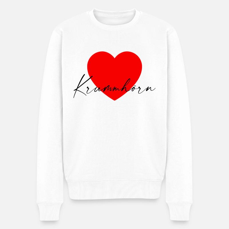 i Love Krummhörn - Männer Premium Bio Pullover - Weiß