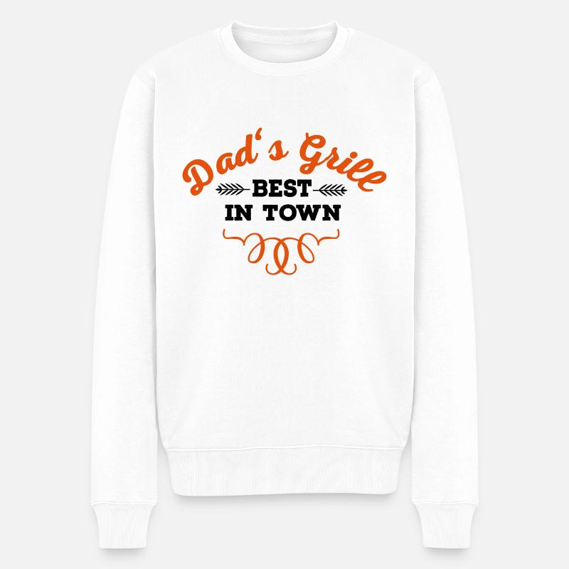 Grill - Männer Premium Bio Pullover - Weiß