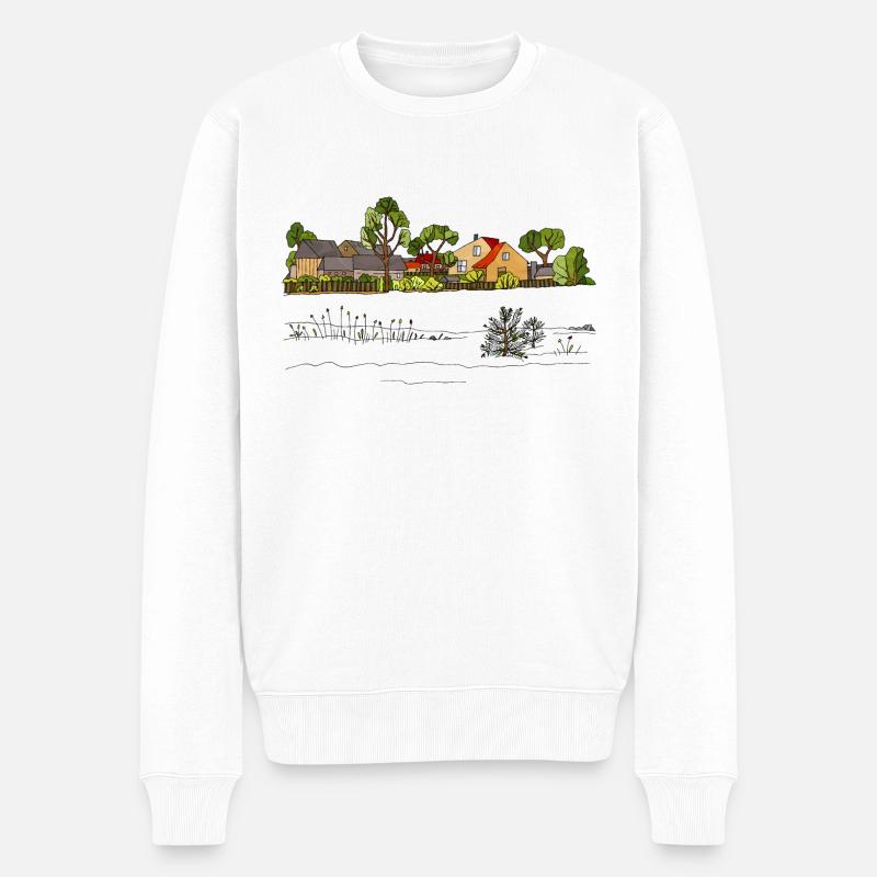 Paysage rural - Pull Premium bio Homme - blanc