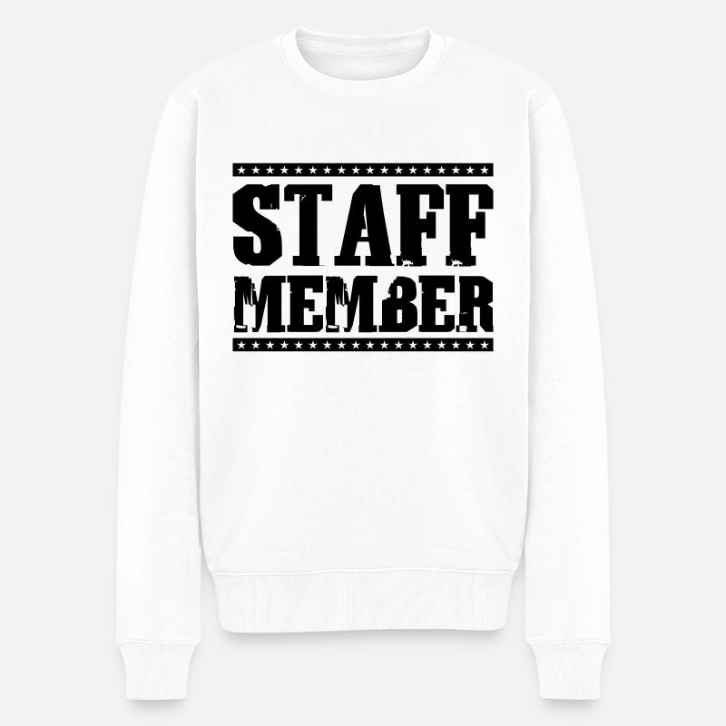 staff member - Männer Premium Bio Pullover - Weiß