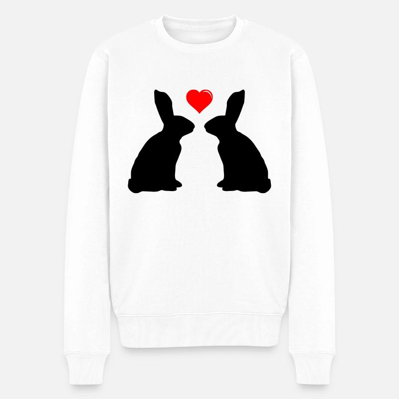 Amour des lapins - Pull Premium bio Homme - blanc