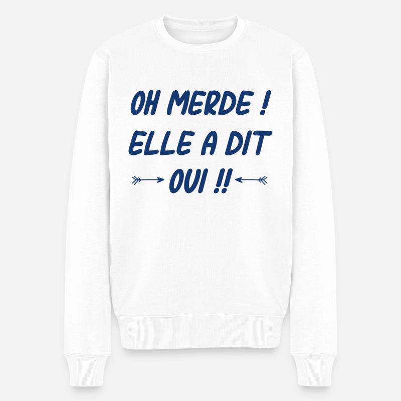 Elle a dit oui - Pull Premium bio Homme - blanc