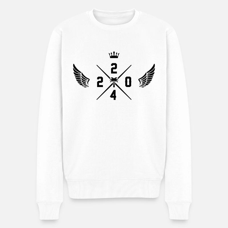 2024 krone - Männer Premium Bio Pullover - Weiß