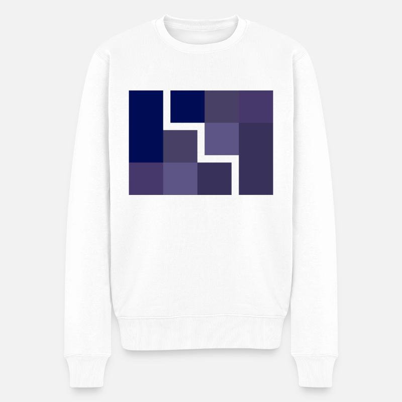 Geometrisch - Männer Premium Bio Pullover - Weiß
