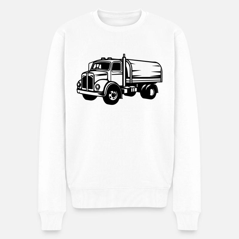 Lkw - Männer Premium Bio Pullover - Weiß