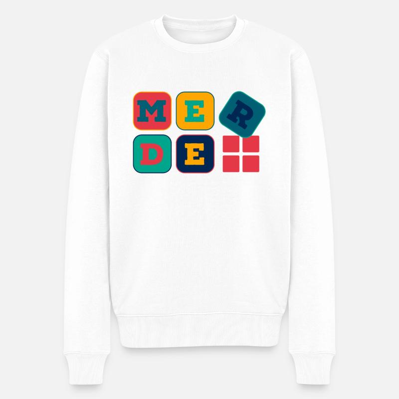 Merde! Windows - Männer Premium Bio Pullover - Weiß