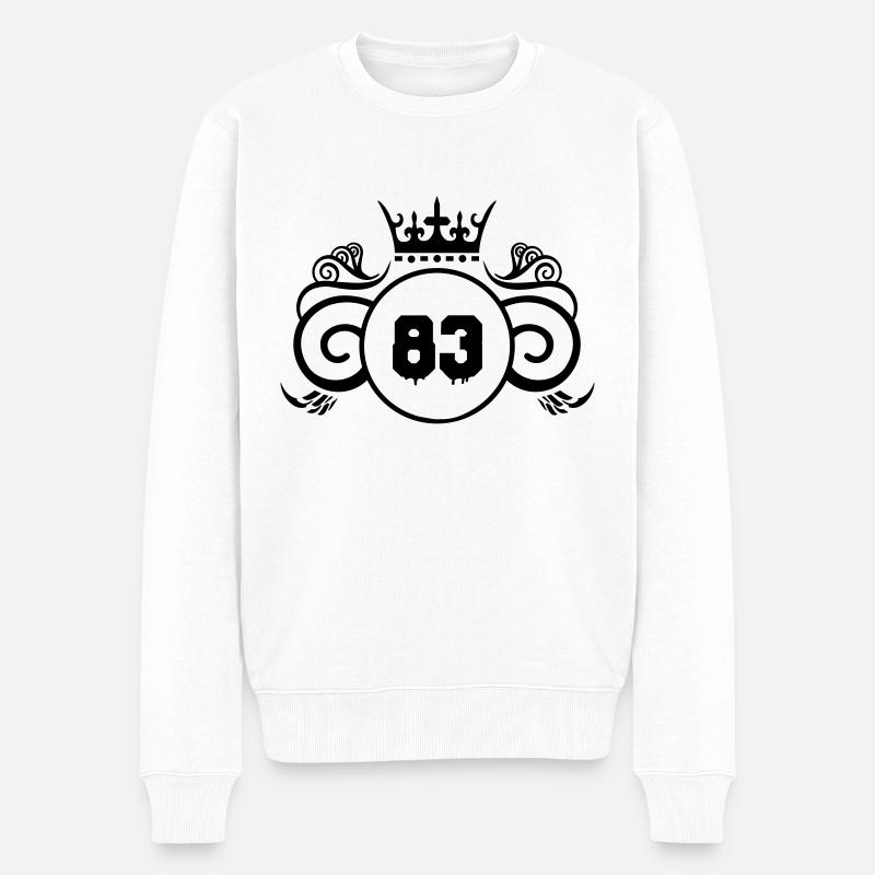 wappen 83 - Männer Premium Bio Pullover - Weiß
