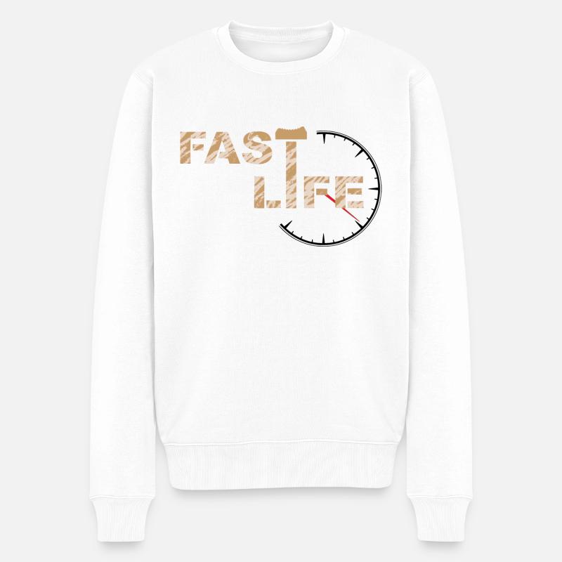 VIE RAPIDE - Pull Premium bio Homme - blanc