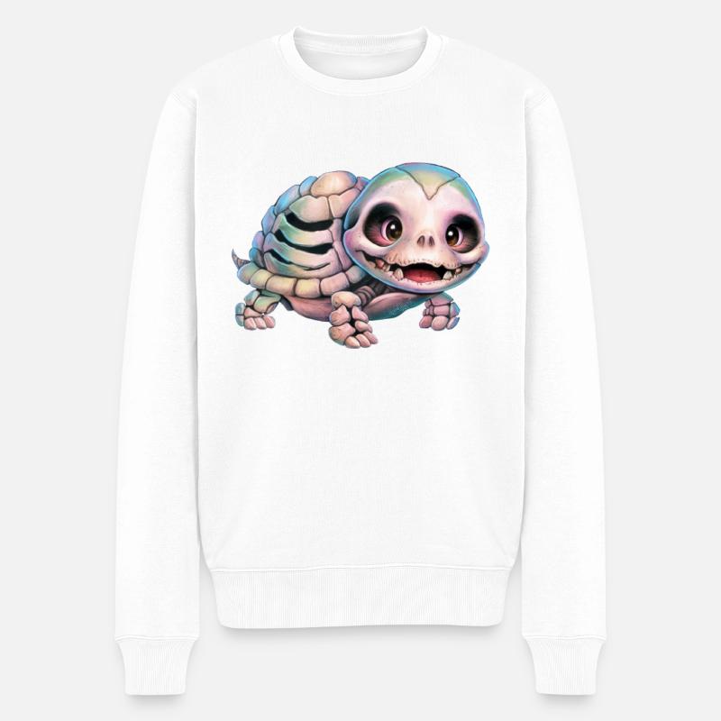 SCHILDKRÖTEN - Männer Premium Bio Pullover - Weiß