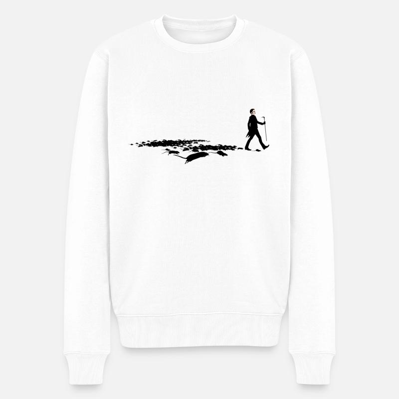 - Ratten! - Männer Premium Bio Pullover - Weiß