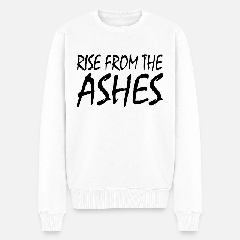 RISE FROM THE ASHES - Männer Premium Bio Pullover - Weiß
