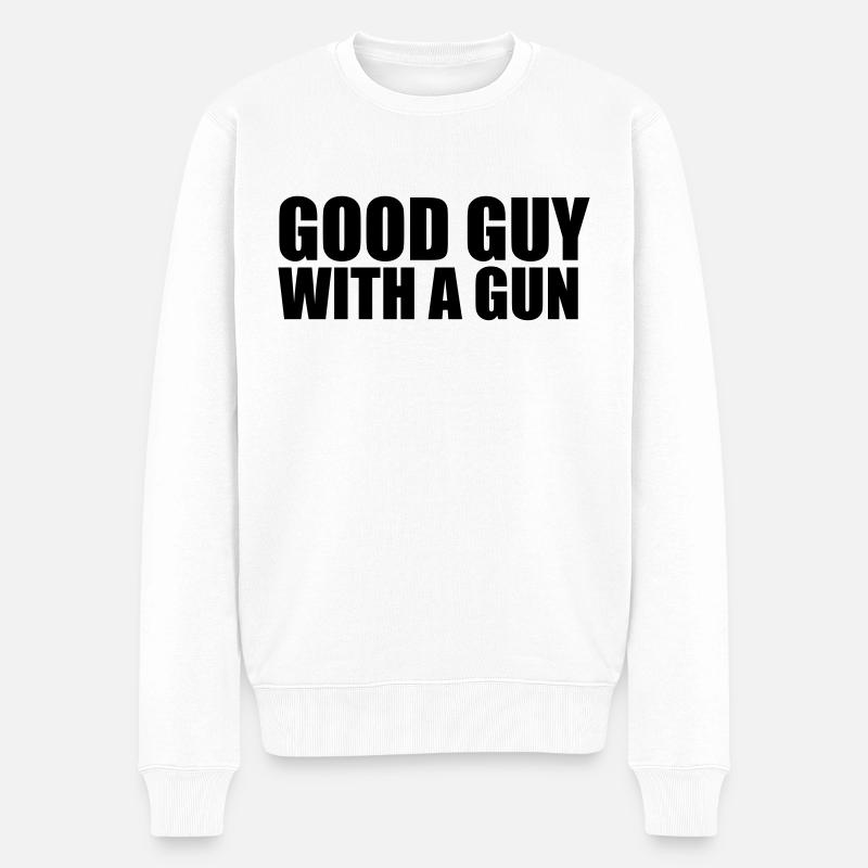Good guy with A gun - Pull Premium bio Homme - blanc