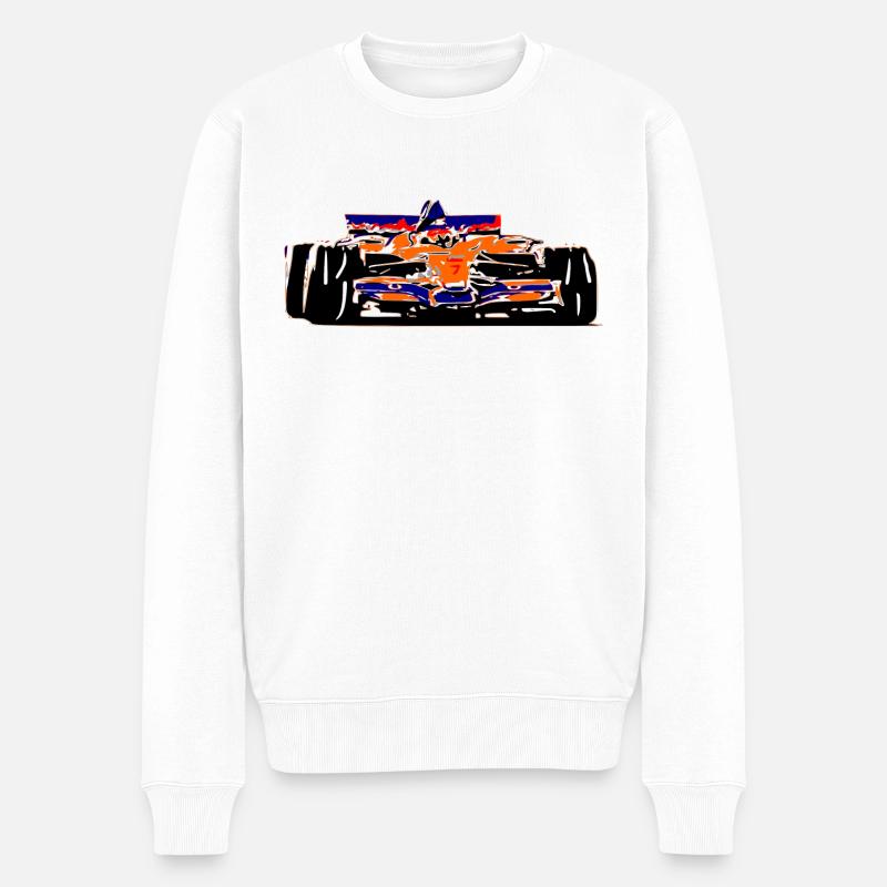 Voiture de course - Pull Premium bio Homme - blanc