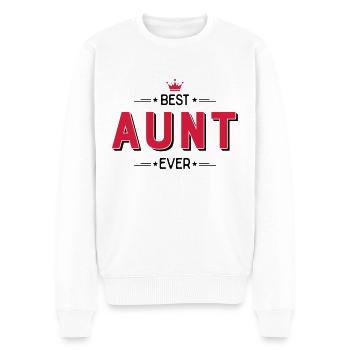 Aunt - Männer Premium Bio Pullover - Weiß - Vorne - Thijin (182cm)