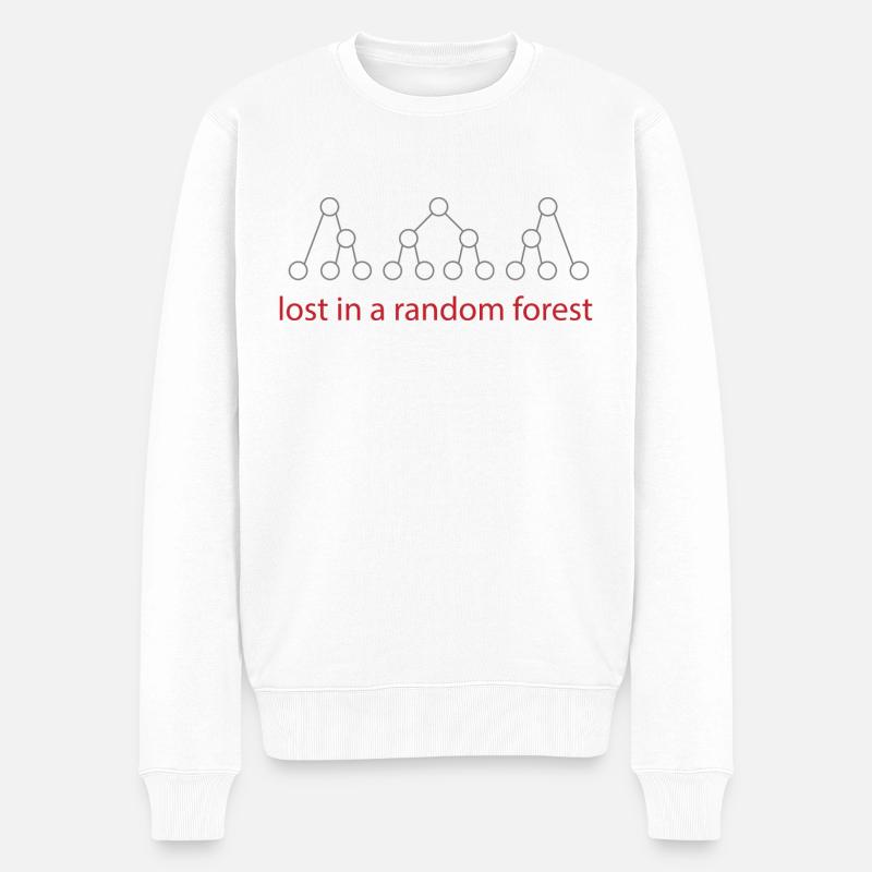 Forest Computer Science Data Science Gift - Men's Premium Organic Jumper - white
