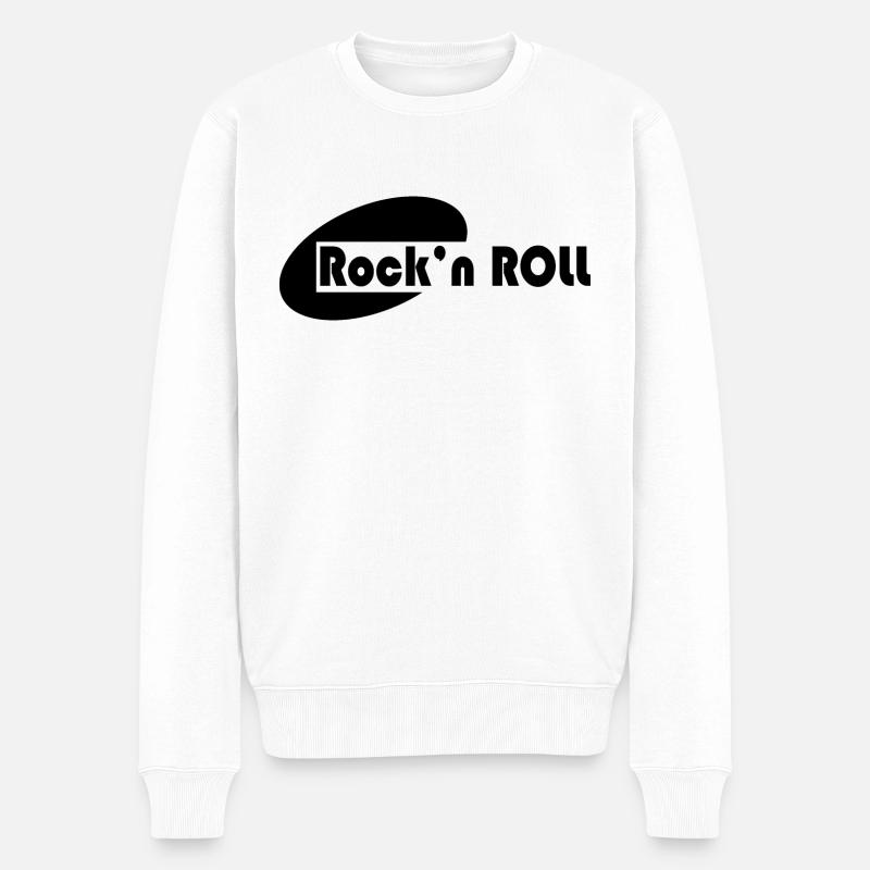 Rock Musik Rock and Roll - Pull Premium bio Homme - blanc