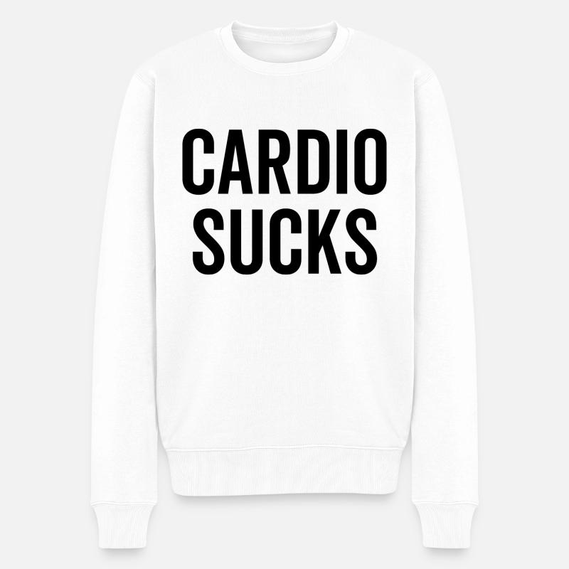 Cardio Suce - Pull Premium bio Homme - blanc