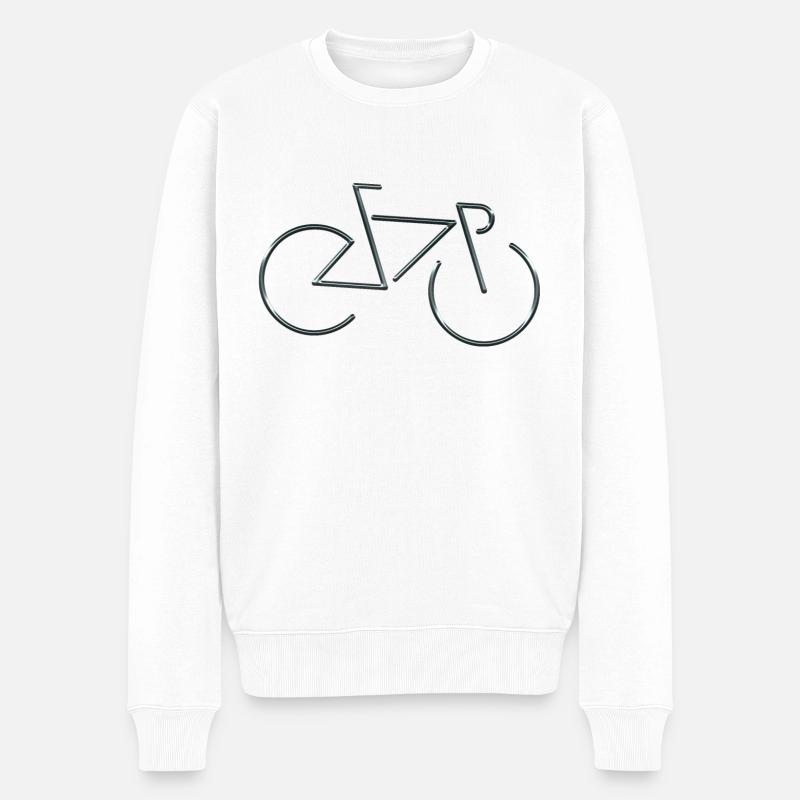 Radfahren - Männer Premium Bio Pullover - Weiß