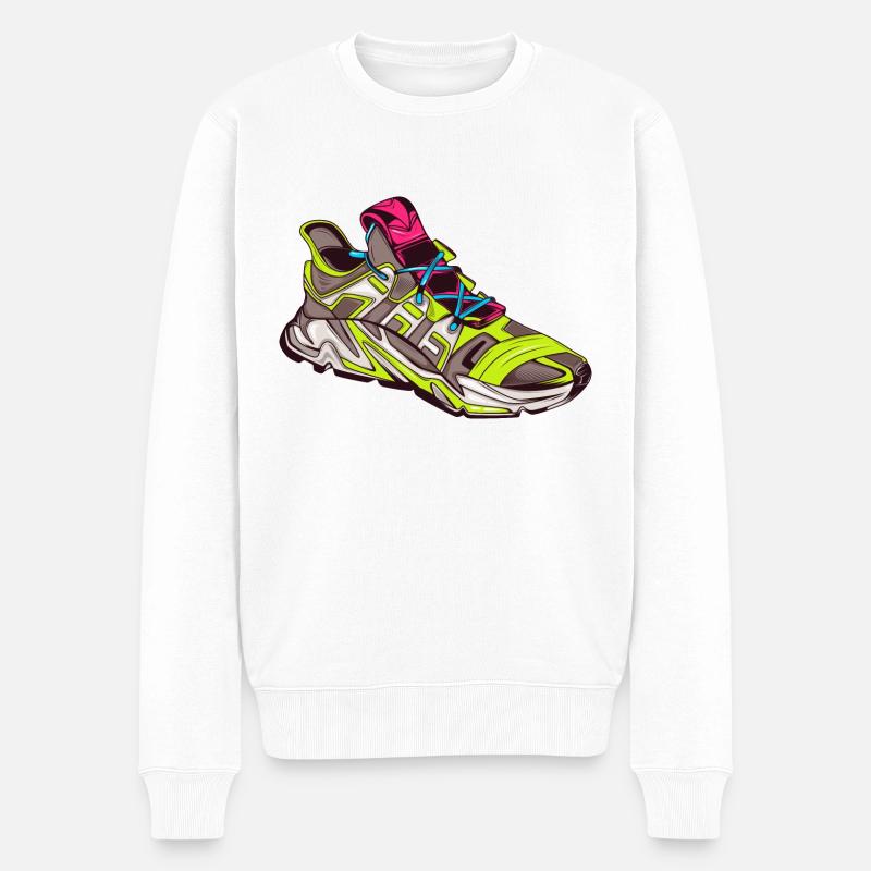 Modern sneaker illustration - Pull Premium bio Homme - blanc