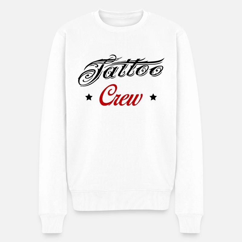Tattoo Crew - Männer Premium Bio Pullover - Weiß