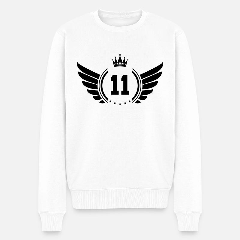 Wappen 11 - Männer Premium Bio Pullover - Weiß