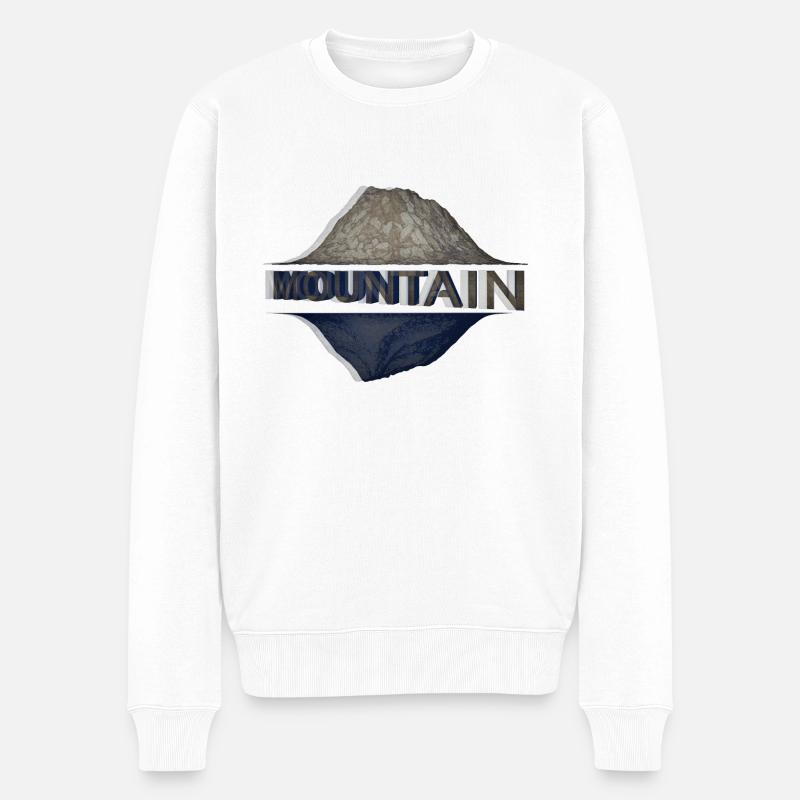 Berg - Männer Premium Bio Pullover - Weiß
