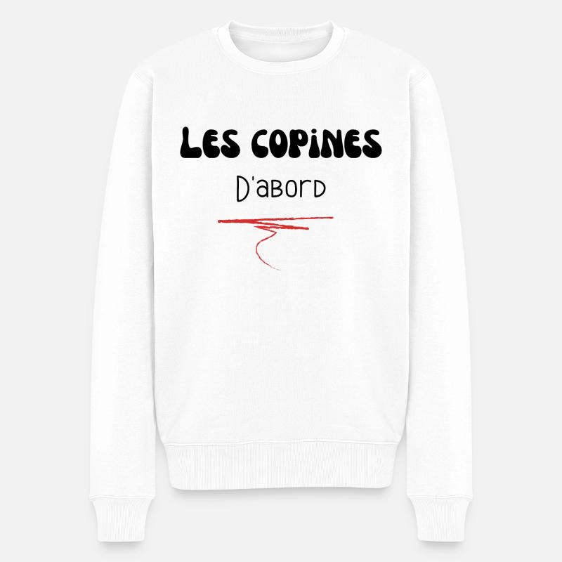 Les copines d'abord - Pull Premium bio Homme - blanc