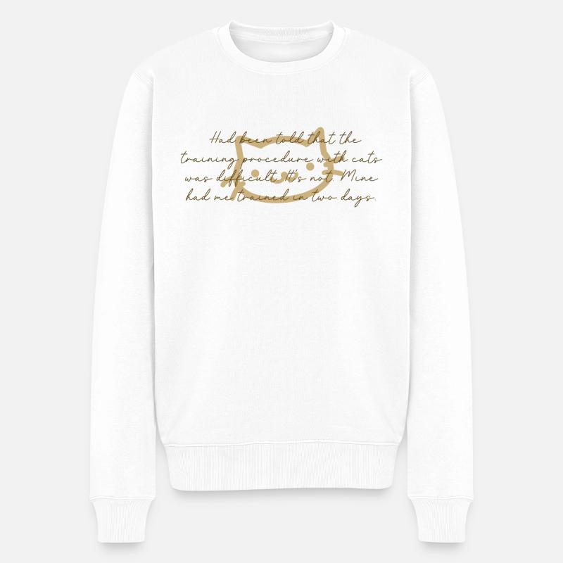 Entraînement de chat - Pull Premium bio Homme - blanc