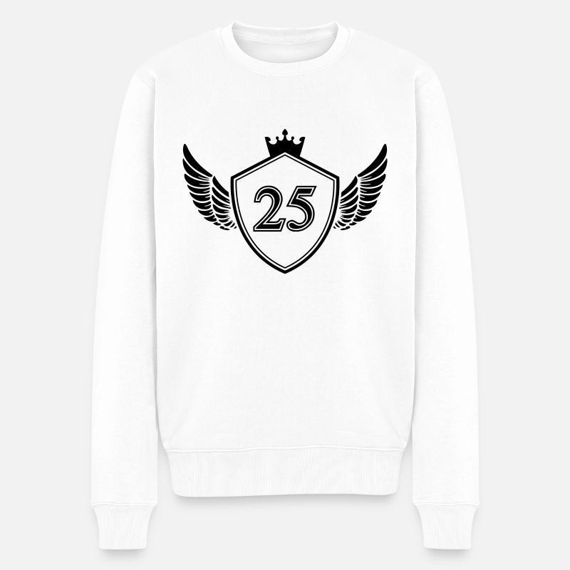 wappen 25 - Männer Premium Bio Pullover - Weiß