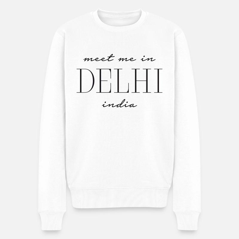 Rencontrez-moi à Delhi - Inde - Pull Premium bio Homme - blanc