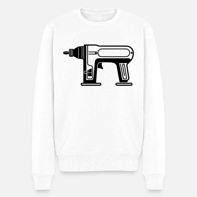 perceuse - Pull Premium bio Homme - blanc