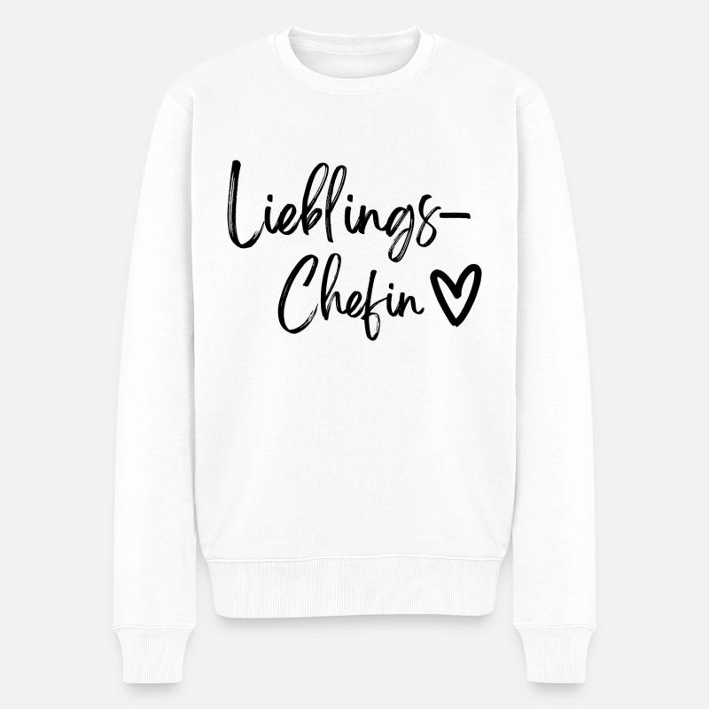 Lieblingschefin Geschenk Team - Männer Premium Bio Pullover - Weiß