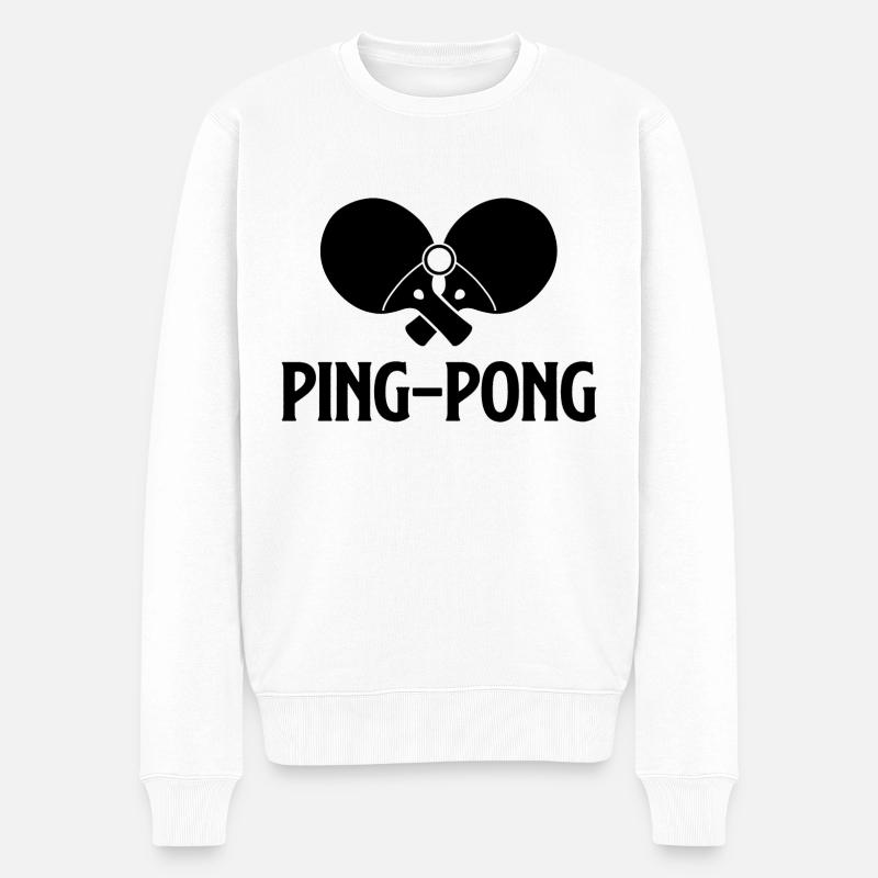 Tischtennis - Männer Premium Bio Pullover - Weiß