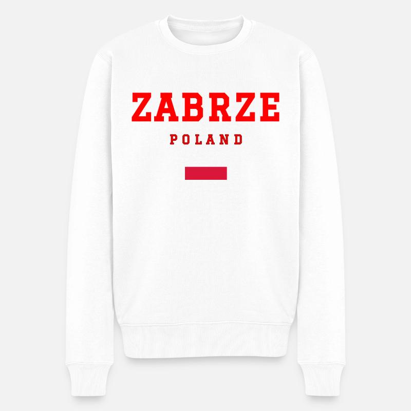 Zabrze Polen - Männer Premium Bio Pullover - Weiß