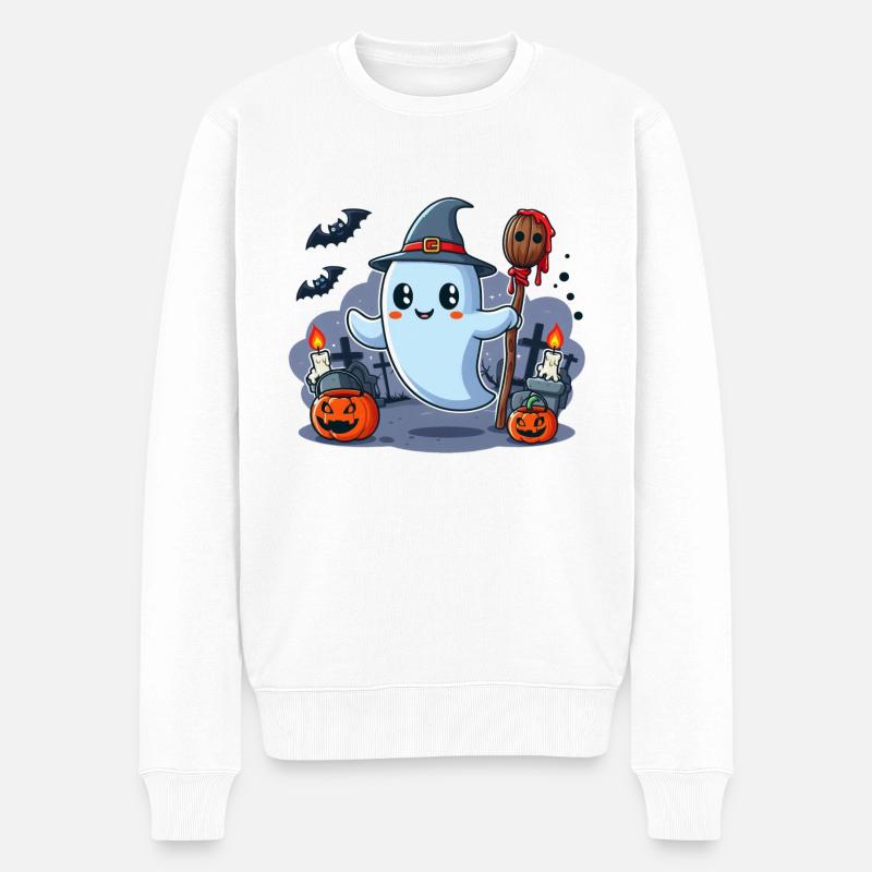 Mr boo Halloween - Pull Premium bio Homme - blanc