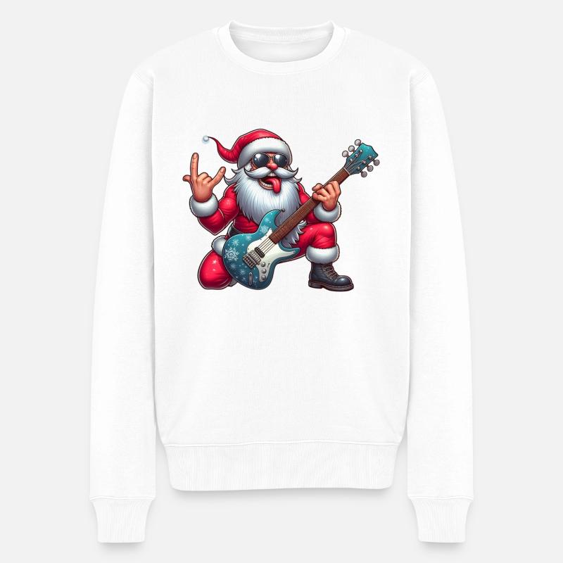 santa rock 3 - Pull Premium bio Homme - blanc