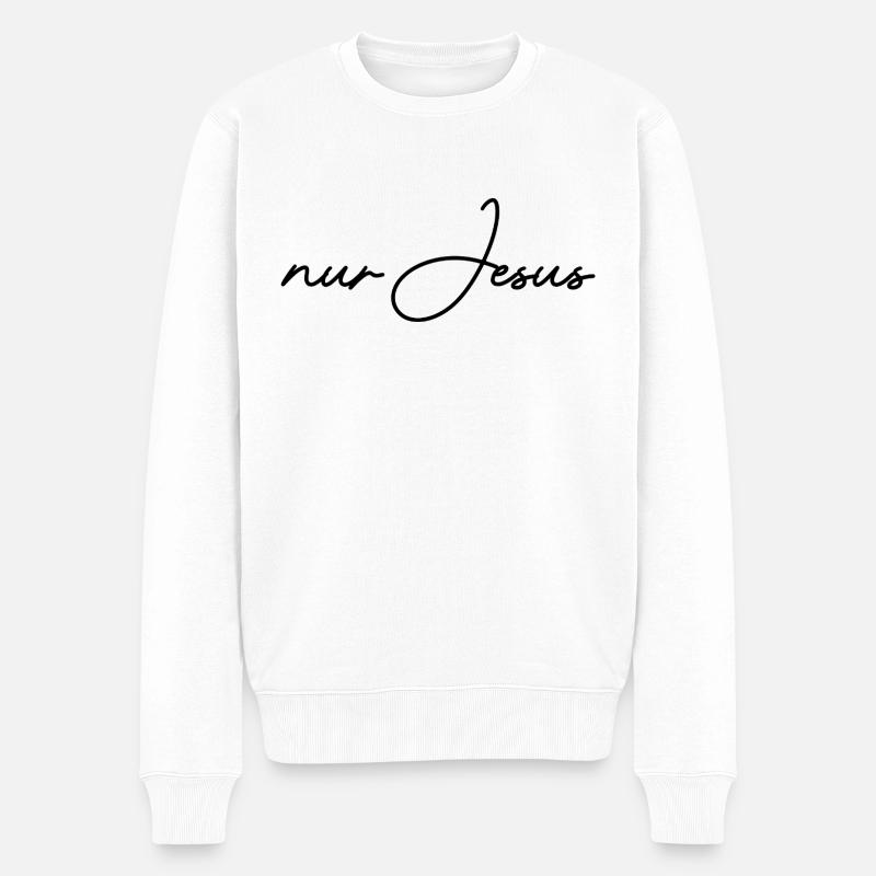 seul Jésus - Pull Premium bio Homme - blanc