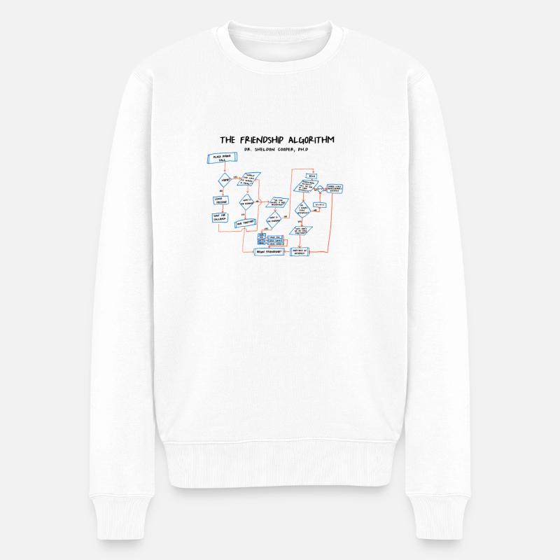friendship algorithmus - Männer Premium Bio Pullover - Weiß
