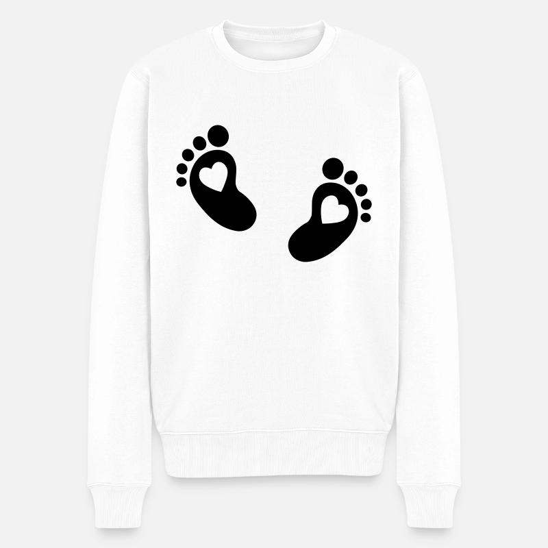 Bébé pieds - Pull Premium bio Homme - blanc